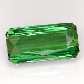 Turmalina verde natural 5,80ct, corte esmeralda, VVS