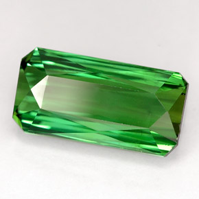 Turmalina verde natural 5,80ct, corte esmeralda, VVS