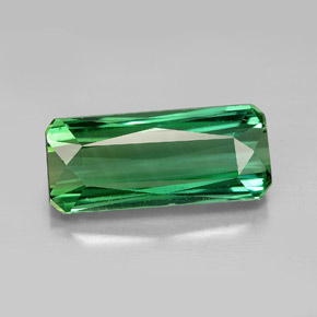 Turmalina verde natural 6,25ct, corte esmeralda, VVS