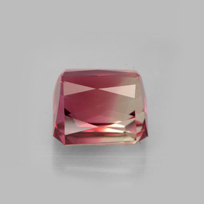 Turmalina bicolor natural 7,48ct, corte esmeralda, VVS