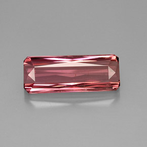 Turmalina rosa natural 11,68ct, corte esmeralda, VVS