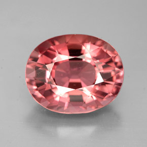 Turmalina rosa natural 4,52ct, corte oval, VVS