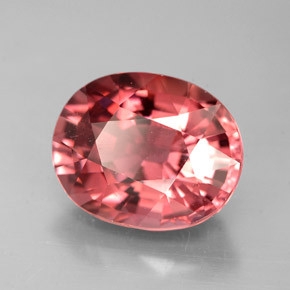 Turmalina rosa natural 4,52ct, corte oval, VVS