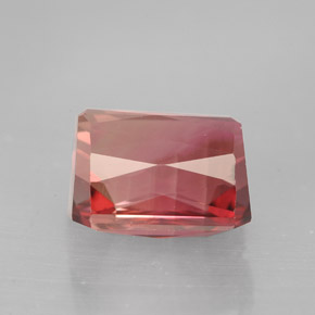 Turmalina bicolor natural 3,96ct, corte esmeralda, VVS