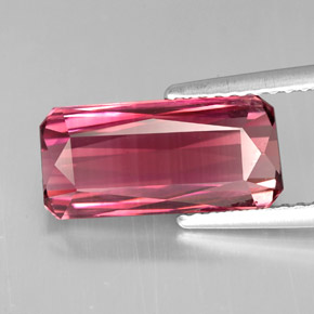 Turmalina rosa natural 3,75ct, corte esmeralda, VVS-VS