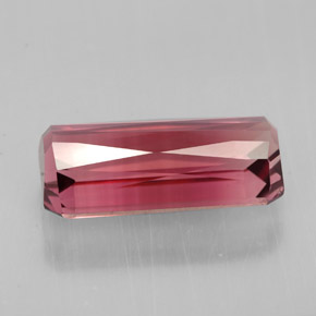 Turmalina rosa natural 3,75ct, corte esmeralda, VVS-VS