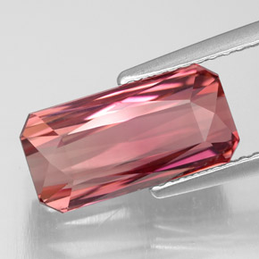 Turmalina rosa natural 4,60ct, corte esmeralda, VVS