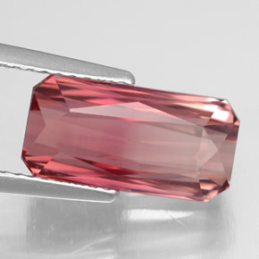 Turmalina rosa natural 4,60ct, corte esmeralda, VVS