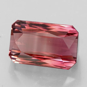 Turmalina rosa natural 5,34ct, corte esmeralda, VVS