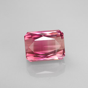 Turmalina bicolor natural 3,46ct, corte esmeralda, VVS
