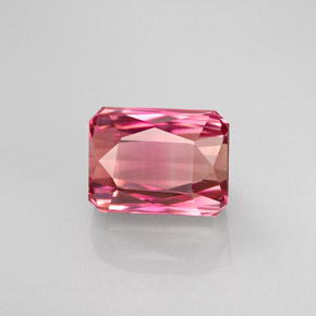 Turmalina bicolor natural 3,46ct, corte esmeralda, VVS
