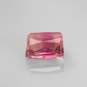 Turmalina bicolor natural 3,46ct, corte esmeralda, VVS