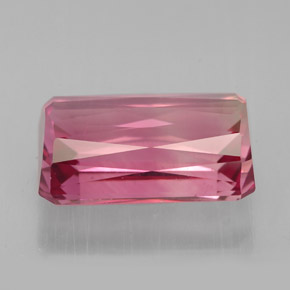 Turmalina rosa natural 5,07ct, corte esmeralda, VVS