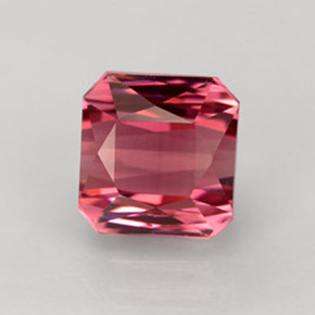 Turmalina rosa natural 4,00ct, corte esmeralda, VVS-VS
