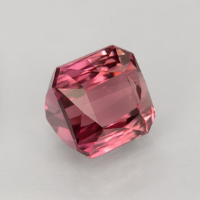 Turmalina rosa natural 4,00ct, corte esmeralda, VVS-VS