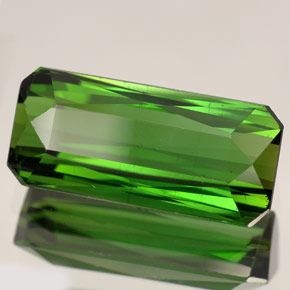 Turmalina verde natural 7,45ct, corte esmeralda, VVS