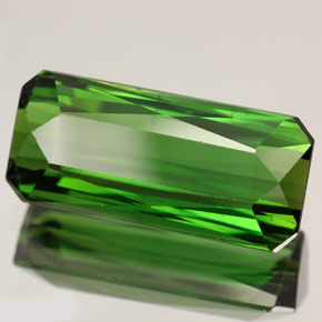 Turmalina verde natural 7,45ct, corte esmeralda, VVS