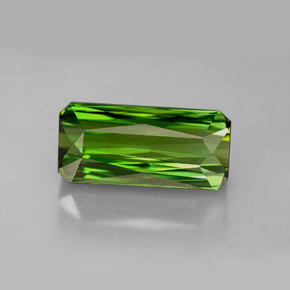 Turmalina verde natural 6,86ct, corte esmeralda, VVS