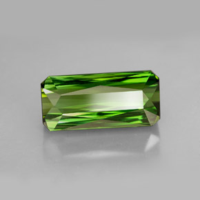 Turmalina verde natural 6,86ct, corte esmeralda, VVS