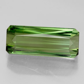 Turmalina verde natural 4,44ct, corte esmeralda, VS
