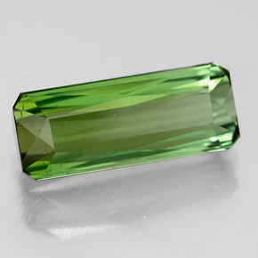 Turmalina verde natural 4,44ct, corte esmeralda, VS