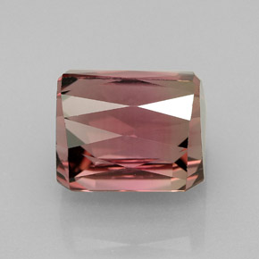 Turmalina bicolor natural 7,42ct, corte esmeralda, VVS-VS
