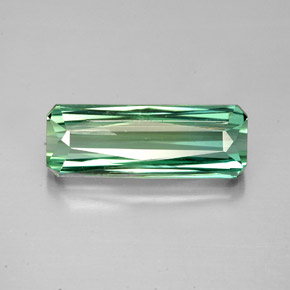 Turmalina verde natural 2,86ct, corte esmeralda, VS