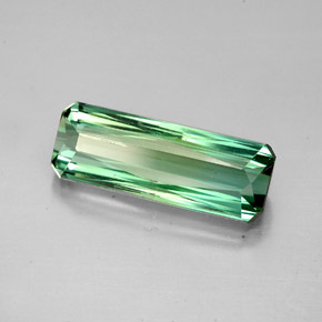 Turmalina verde natural 2,86ct, corte esmeralda, VS