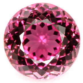 Turmalina rosa natural 2,24ct, corte redondo, VVS