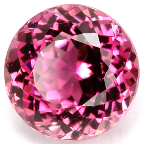 Turmalina rosa natural 2,24ct, corte redondo, VVS