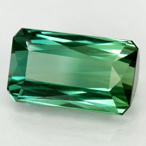 Turmalina verde natural 3,29ct, corte esmeralda, VVS