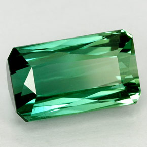 Turmalina verde natural 3,29ct, corte esmeralda, VVS