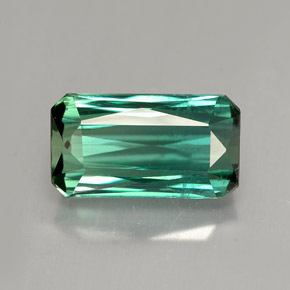 Turmalina verde natural 4,04ct, corte esmeralda, VS-SI