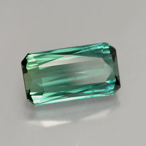 Turmalina verde natural 4,04ct, corte esmeralda, VS-SI