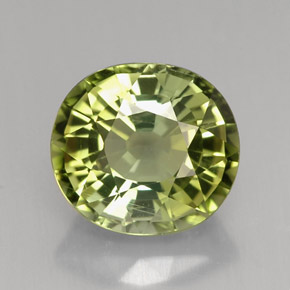 Turmalina verde natural 3,10ct, corte oval, VVS