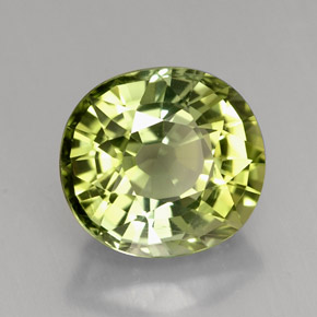 Turmalina verde natural 3,10ct, corte oval, VVS
