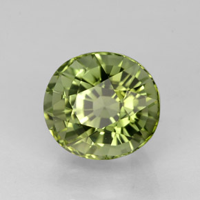 Turmalina verde natural 2,18ct, corte oval, VVS