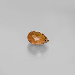 Turmalina ouro natural 0,83ct, briolete, VVS-VS