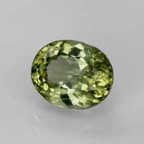 Turmalina verde natural 2,62ct, corte oval, VVS