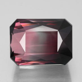 Turmalina bicolor natural 6,67ct, corte esmeralda, VVS