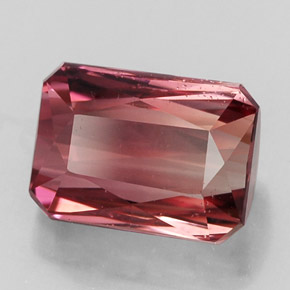 Turmalina rosa natural 3,29ct, corte esmeralda, VS-SI