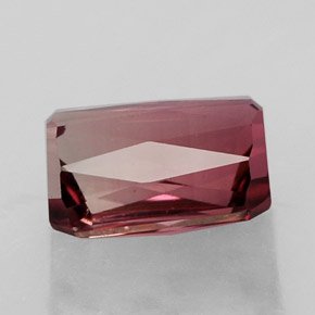 Turmalina rosa natural 3,29ct, corte esmeralda, VS-SI