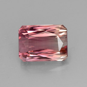 Turmalina rosa natural 2,27ct, corte esmeralda, VS-SI