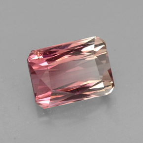 Turmalina rosa natural 2,27ct, corte esmeralda, VS-SI