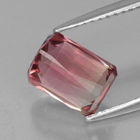 Turmalina rosa natural 2,27ct, corte esmeralda, VS-SI