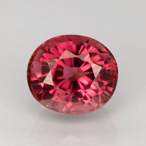 Turmalina rosa natural 2,20ct, corte oval, VVS