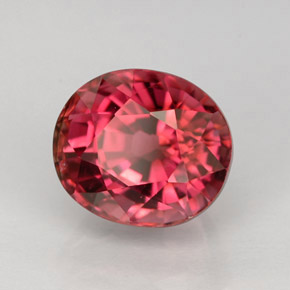 Turmalina rosa natural 2,20ct, corte oval, VVS