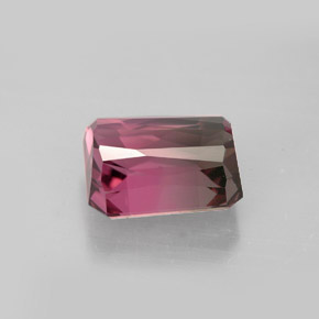 Turmalina bicolor natural 5,27ct, corte esmeralda, VVS
