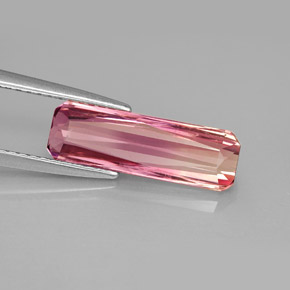 Turmalina rosa natural 2,67ct, corte esmeralda, VS