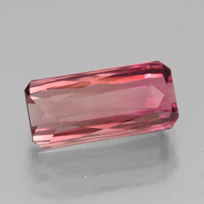 Turmalina rosa natural 3,00ct, corte esmeralda, VS